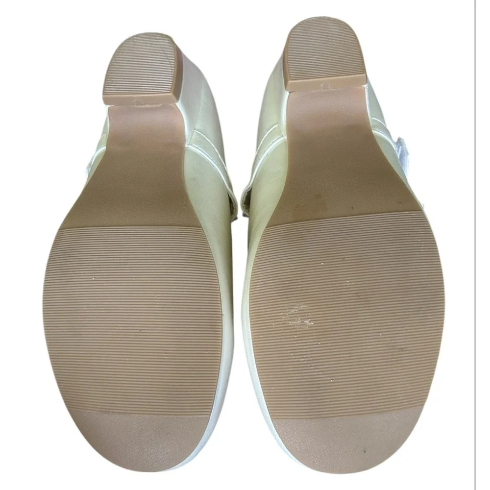 Swea Pea & Lilli girls formal Mary Janes Pearl White Rhinestones Excellent 1